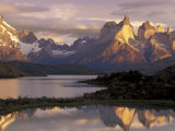 Lake Pehoe and Paine Grande at Sunrise, Torres del Paine National Park, Patagonia, Chile