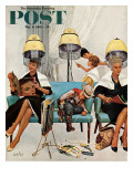 "Cowboy Asleep in Beauty Salon," Saturday Evening Post Cover, May 6, 1961
