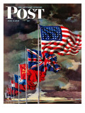 "Allied Forces Flags," Saturday Evening Post Cover, July 3, 1943
