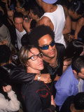 Singers Anthony Kiedis and Lenny Kravitz