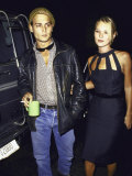 Actor Johnny Depp and Model Kate Moss at a Book Party at Danzinger Gallery