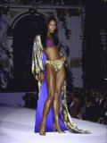 Model Naomi Campbell on Fashion Runway