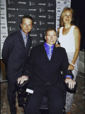 Actors Michael J. Fox, Christopher Reeve and Wife Dana at George The Creative Coalition Event