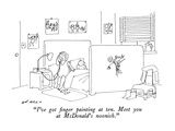 "I've got finger painting at ten. Meet you at McDonald's noonish." - New Yorker Cartoon