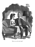 "Want to sit on this side, Lefty" - New Yorker Cartoon