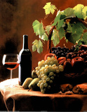 Grapes Fruit and Red Wine