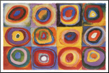 Etude de couleurs, carrés avec des cercles concentriques|Farbstudie Quadrate, vers 1913