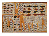 Aboriginal Bark Painting of Ritual Dance, from Yrrkala, Australia