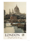 London, England - Great Western Railway St. Paul's Travel Poster