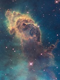 Star Birth in Carina Nebula from Hubble's Wfc3 Detector