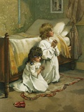 Book Illustration of Children Praying by Lizzie Lawson