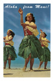 Aloha from Maui, Hula Girls on Beach
