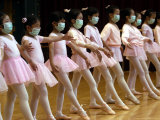 Children Learning Ballet Lessons Wear Masks