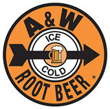 A and W Root Beer Soda Metal Round