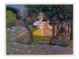 Krishna and Radha Embracing in a Grove, Kangra, Himachal Pradesh, Pahari School, circa 1785
