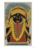 The Goddess Kali. Kalighat Style. Calcutta, India, 1845