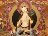 Thangka Depicting White Tara Goddess, Buddhist Symbol of Long Life, Bhaktapur, Nepal, Asia