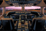 Avion, poste de pilotage d’un Boeing 747-400
