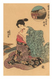 Japanese Woodblock, Woman Dressing