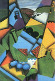 Juan Gris Landscape with Houses in Ceret Cubism Art Print Poster