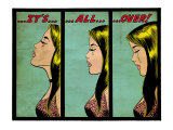 Marvel Comics Retro: Love Comic Panel, Crying, It's All Over! (aged)